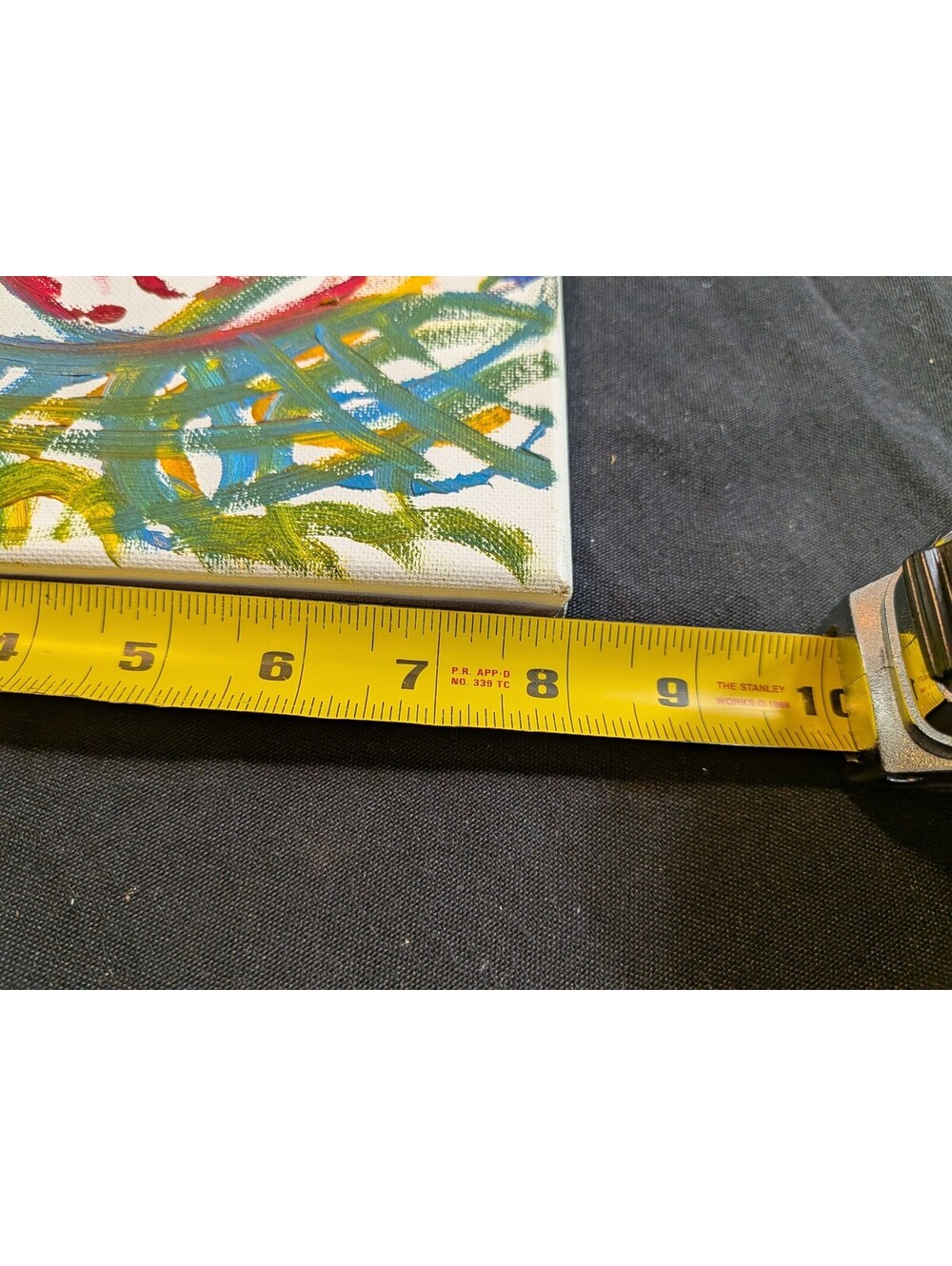 Original Spiral Abstract Canvas Painting Colorful Modern Wall Art